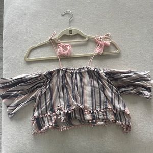 Off the shoulder crop top